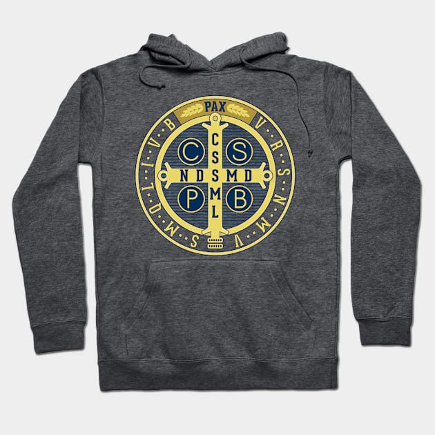 St. Benedict Medal, cutout version Hoodie by DireBadger